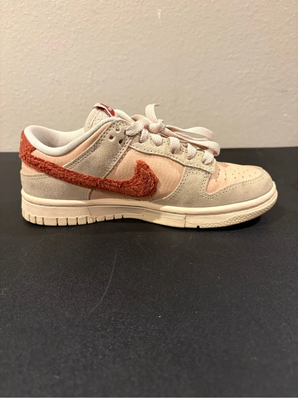 Nike Dunk Low DZ4706-200 Pink Leather Terry Cloth Womens Size 5 Youth 3.5Y - Picture 3 of 9